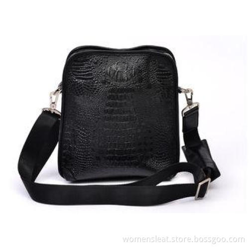 Custom Fine Handicraft Fashion Mens Leather Bag with Nylon